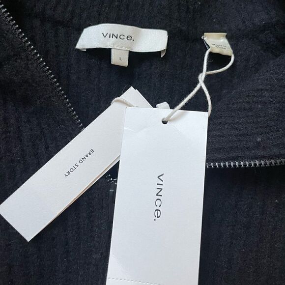 Quarter Zip Sweater In Black Size L - Picture 4 of 9